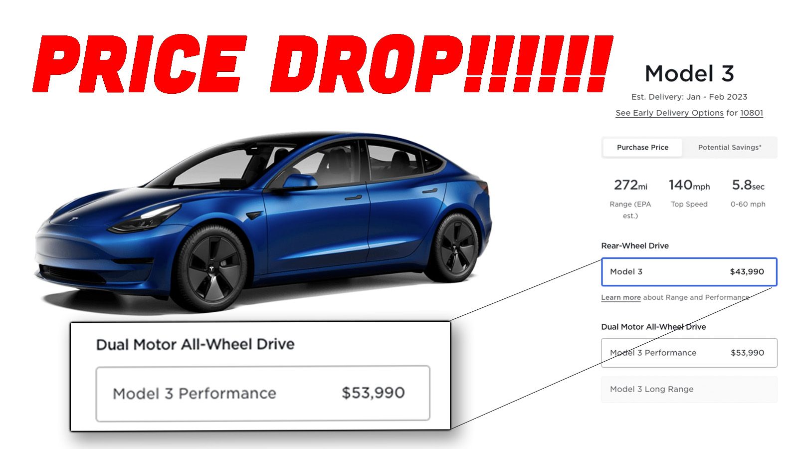 Tesla on sale price cut